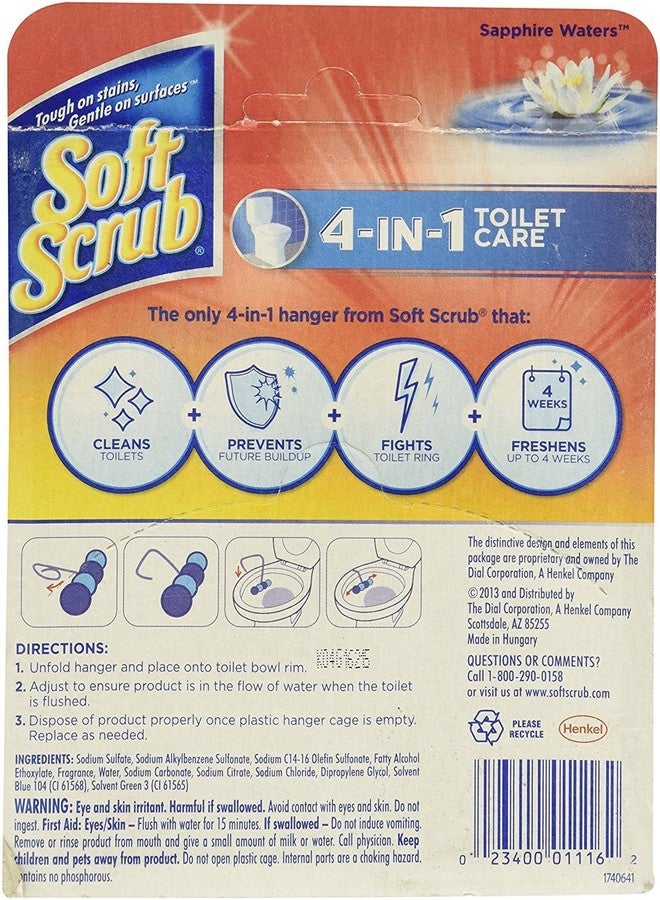 Soft Scrub 4-in-1 Toilet Care Rim Hanger, Sapphire Waters, 1.76 Ounce (Pack of 2) - Image 2